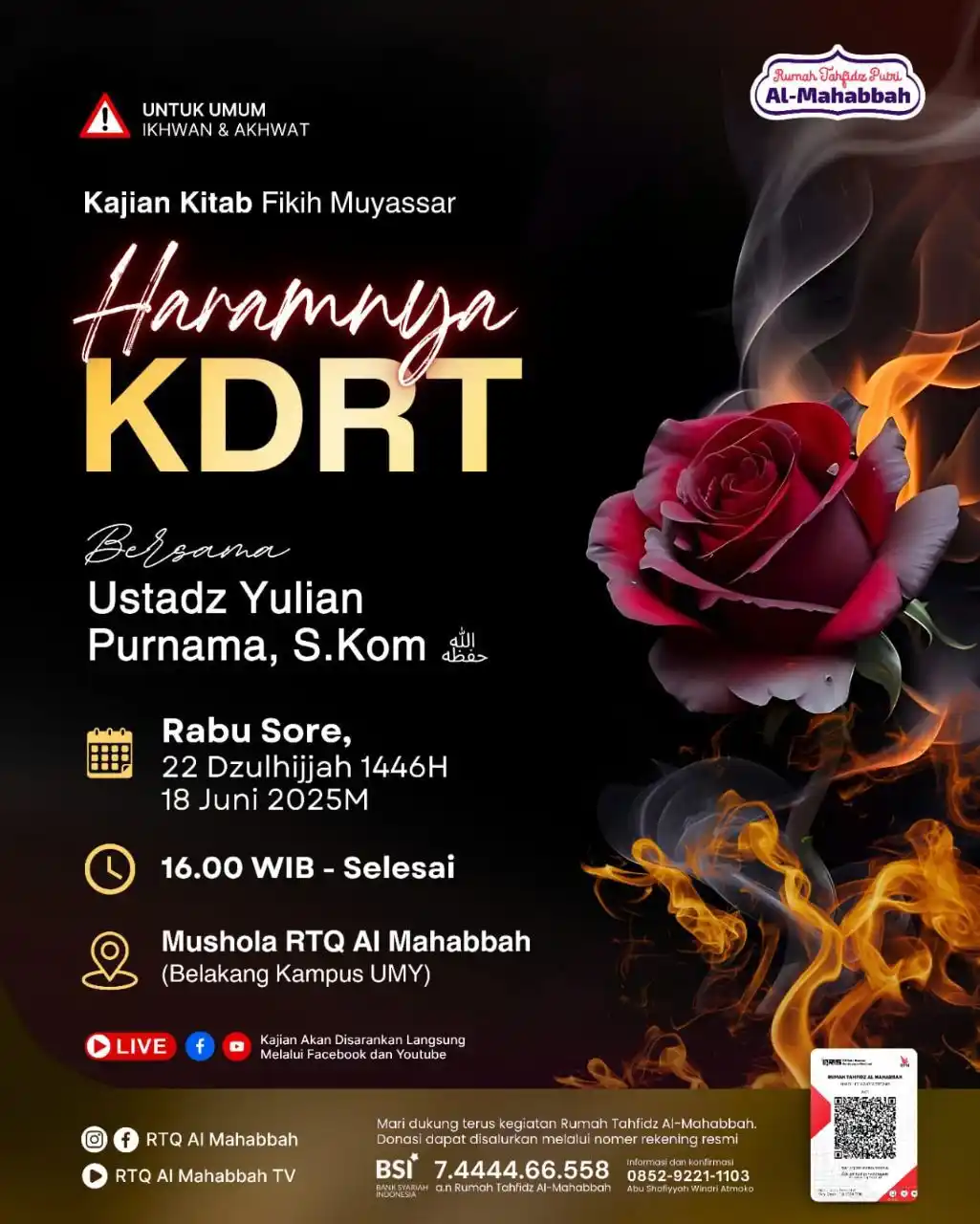 Image from Fawaid Kangaswad: STOP KDRT! 🕌 Kajian Kitab Fikih Muyassar: "Haramnya KDRT" 📚 Bersama...