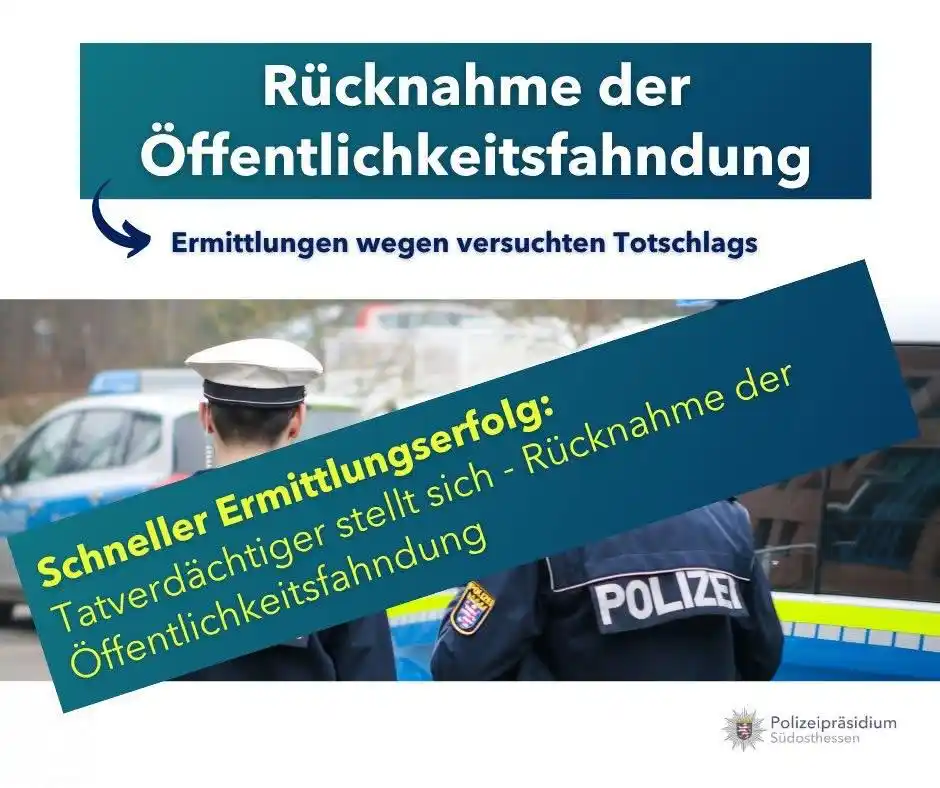 Image from Polizei Südosthessen: 🔔 *Tatverdächtiger nach Angriff auf Elfjährigen stellt sich – Fahndun...