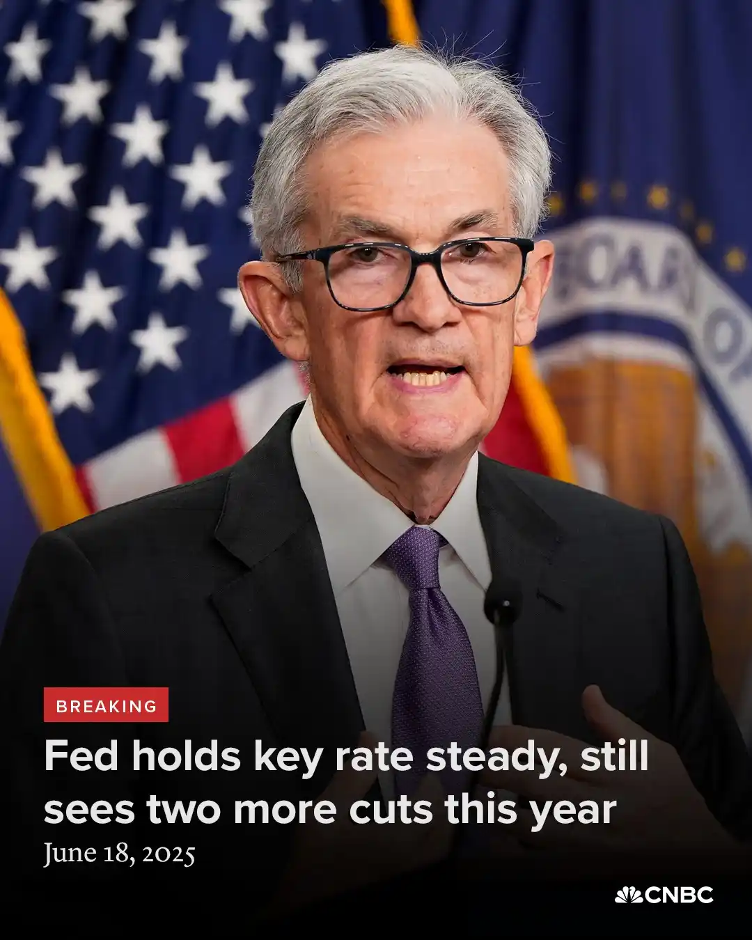 Image from CNBC: The Federal Reserve on Wednesday kept interest rates steady amid expec...