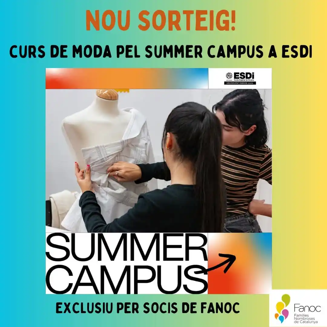 Image from Familias numerosas / Famílies nombroses - FANOC: 📣 Últims dies per participar en el sorteig per a fer un curs de moda ...