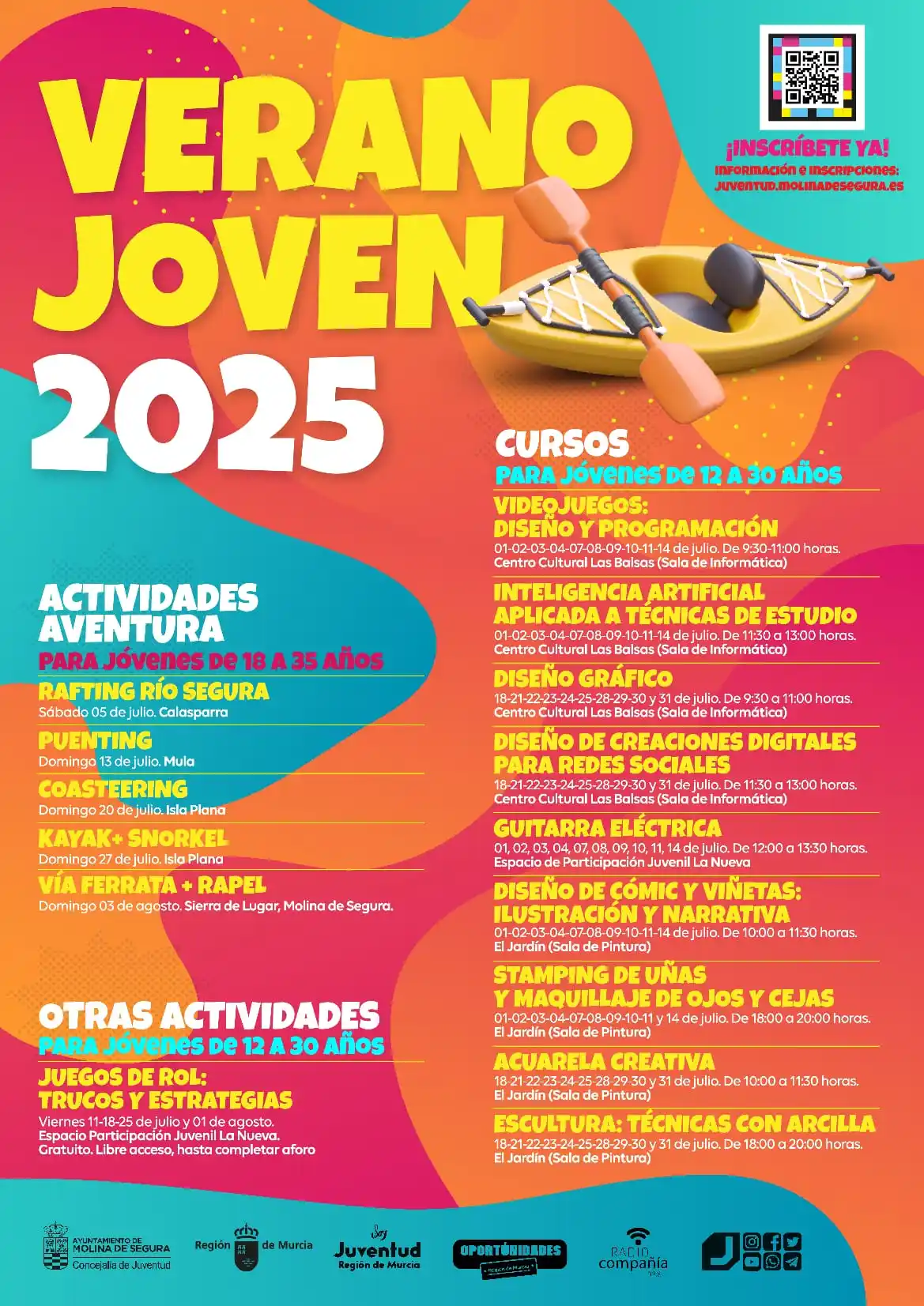 Image from Juventud Molina: *VERANO JOVEN 2025:* Saca el máximo partido al verano. *¡ I N S C R Í...