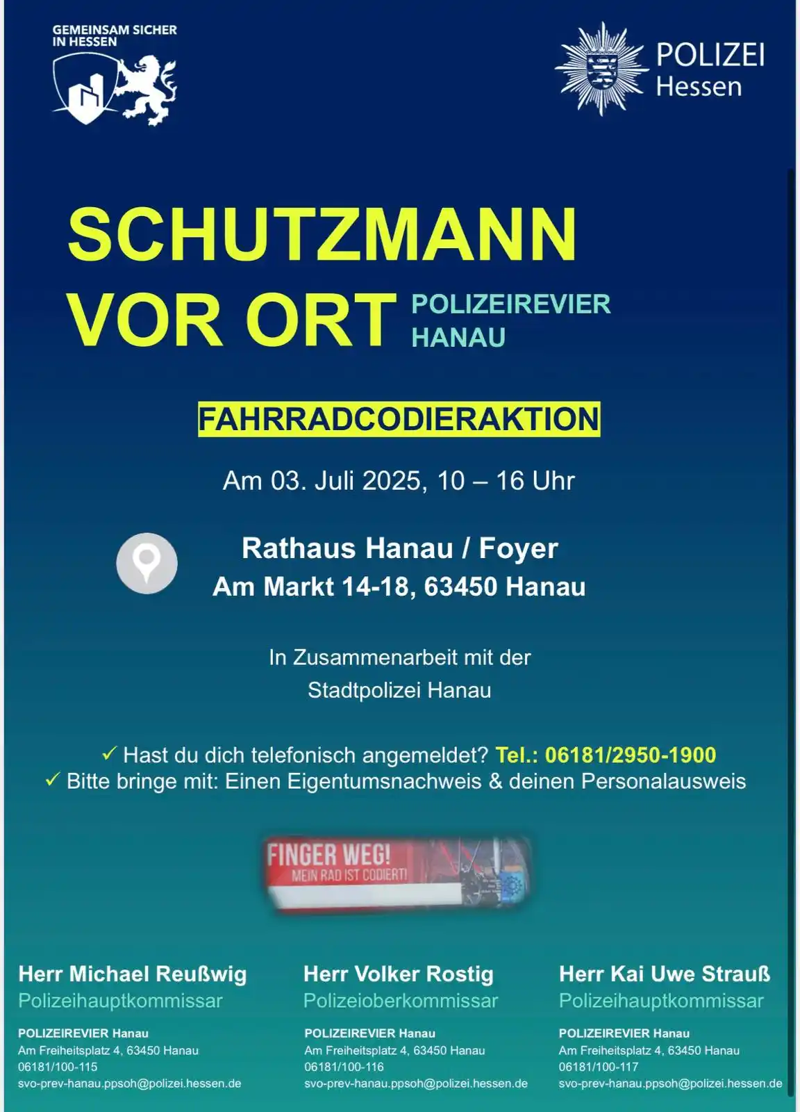 Image from Polizei Südosthessen: 🚲 *Weiterer Termin zur <a class="text-blue-500 hover:underline cursor...