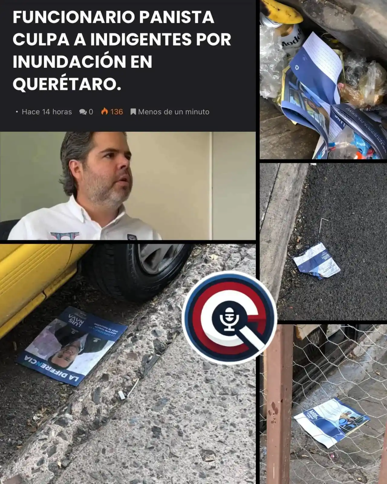 Image from CQ NOTICIAS 📝 (Sin Censura): 🤨 Ya hay culpables por las inundaciones de Querétaro son los INDIGENT...