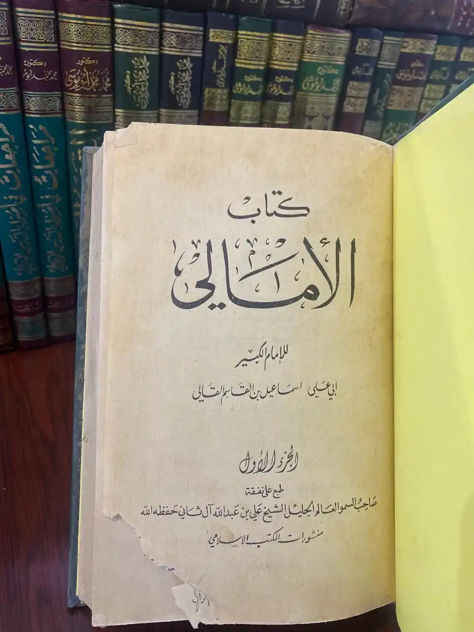 Image from دار الراوي الجديد الطائف: يضم الامالي أخبارا أدبية ومختارات من الشعر، كان يمليها أبو علي على تلا...