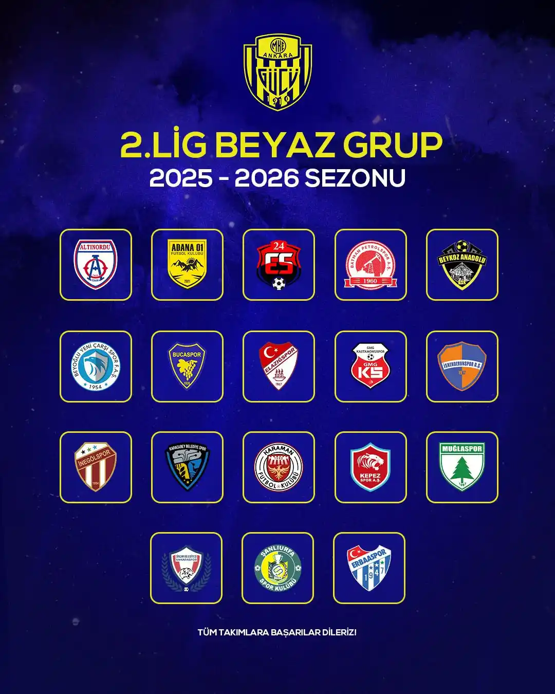 Image from MKE Ankaragücü: 2025–2026 Sezonu TFF 2. Lig Grup Kura Çekimi Gerçekleştirildi Türkiye...