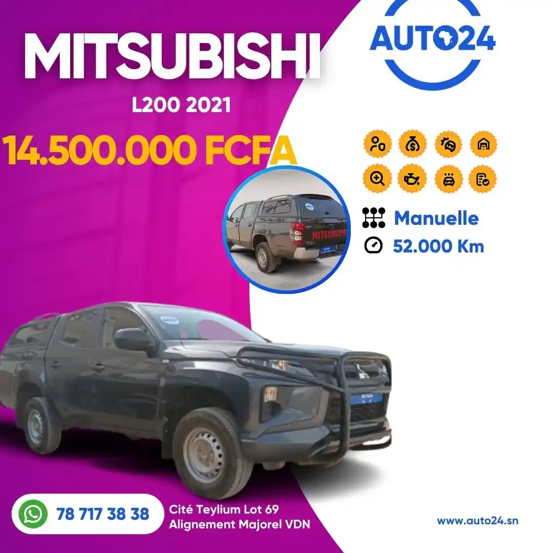 Image from Auto24 Sénégal 🇸🇳: 🚙 À SAISIR CHEZ AUTO24 – MITSUBISHI L200 2021 Le pick-up idéal pour ...