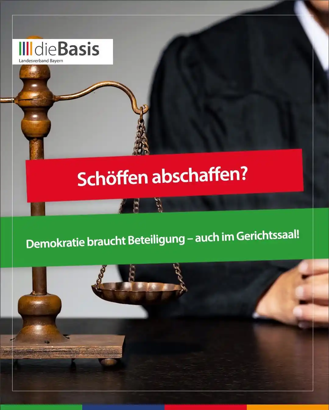 Image from dieBasis Landesverband Bayern funkt: Angriff auf die Justiz: Das Schöffenamt unter Beschuss Das Schöffenam...
