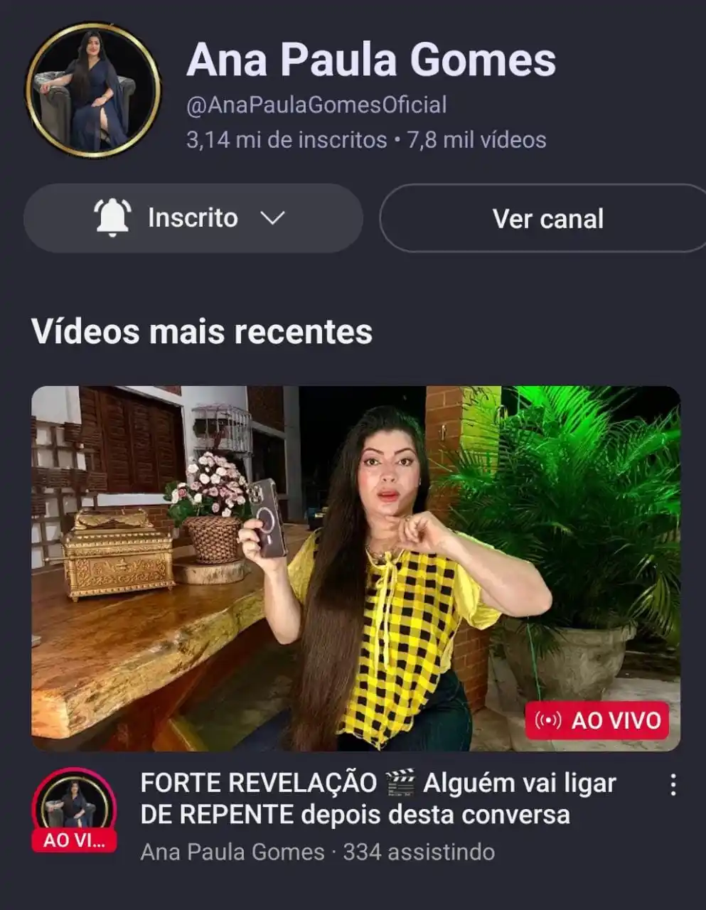 Image from ANA PAULA GOMES: Ao vivo 🔴 CLIQUE aqui 👇 https://www.youtube.com/live/r59-NzTuoDo?fe...