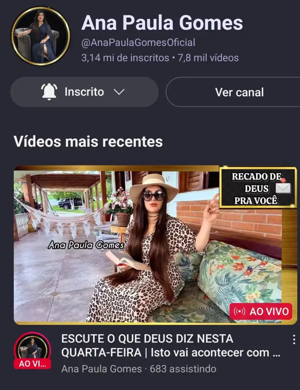 Image from ANA PAULA GOMES: Ao vivo 🔴 CLIQUE aqui 👇 https://www.youtube.com/live/VFSxI2KIZEg?fe...