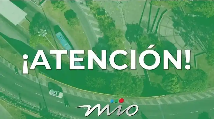 Image from MIO: ⚠️ATENCIÓN⚠️ Se presenta *desvío* de la ruta MIO *P21C* 🚌 por accid...
