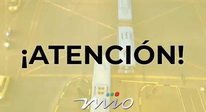 Image from MIO: ⚠️ATENCIÓN⚠️ Se presenta *desvío* de la ruta MIO *P82* 🚌 debido a ci...