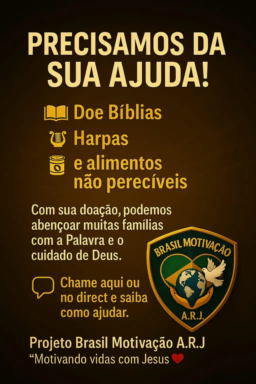 Image from Brasil Motivação A.R.J ❤️: 🚨 CHAMADO ESPECIAL À LIDERANÇA, EQUIPE E AMIGOS DO PROJETO BRASIL MOT...