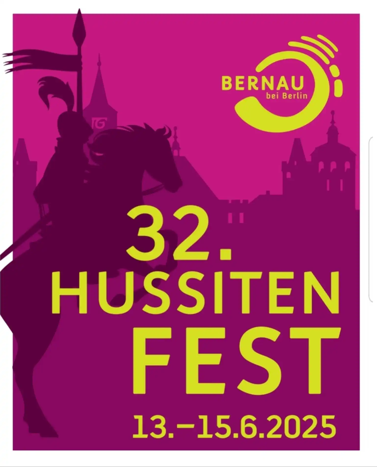 Image from Mein Bernau: *Countdown zum Hussitenfest 2025 läuft* 🤺🐎 In drei Tagen ist es endl...