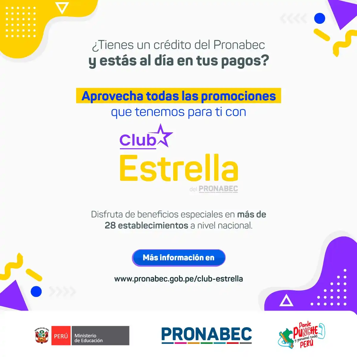 Image from Pronabec: 📣 ¿Estás al día en los pagos de tu crédito del <a class="text-blue-50...
