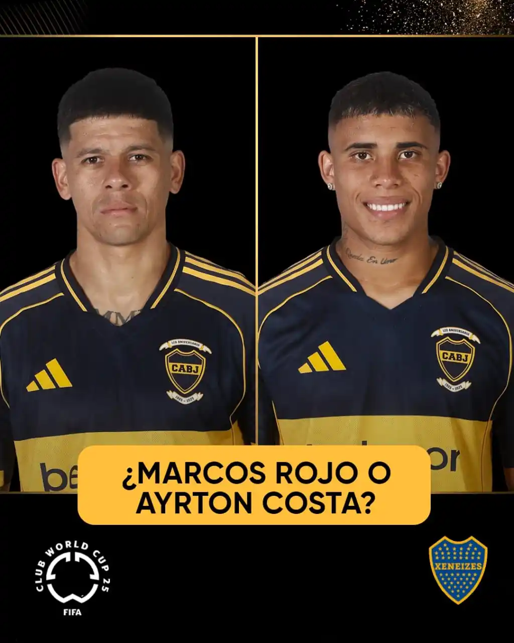 Image from XENEIZES: HOY JUEGA BOCA! 🤔 ¿Quién querés que juegue: Rojo o Costa? 🔵🟡 Serí...