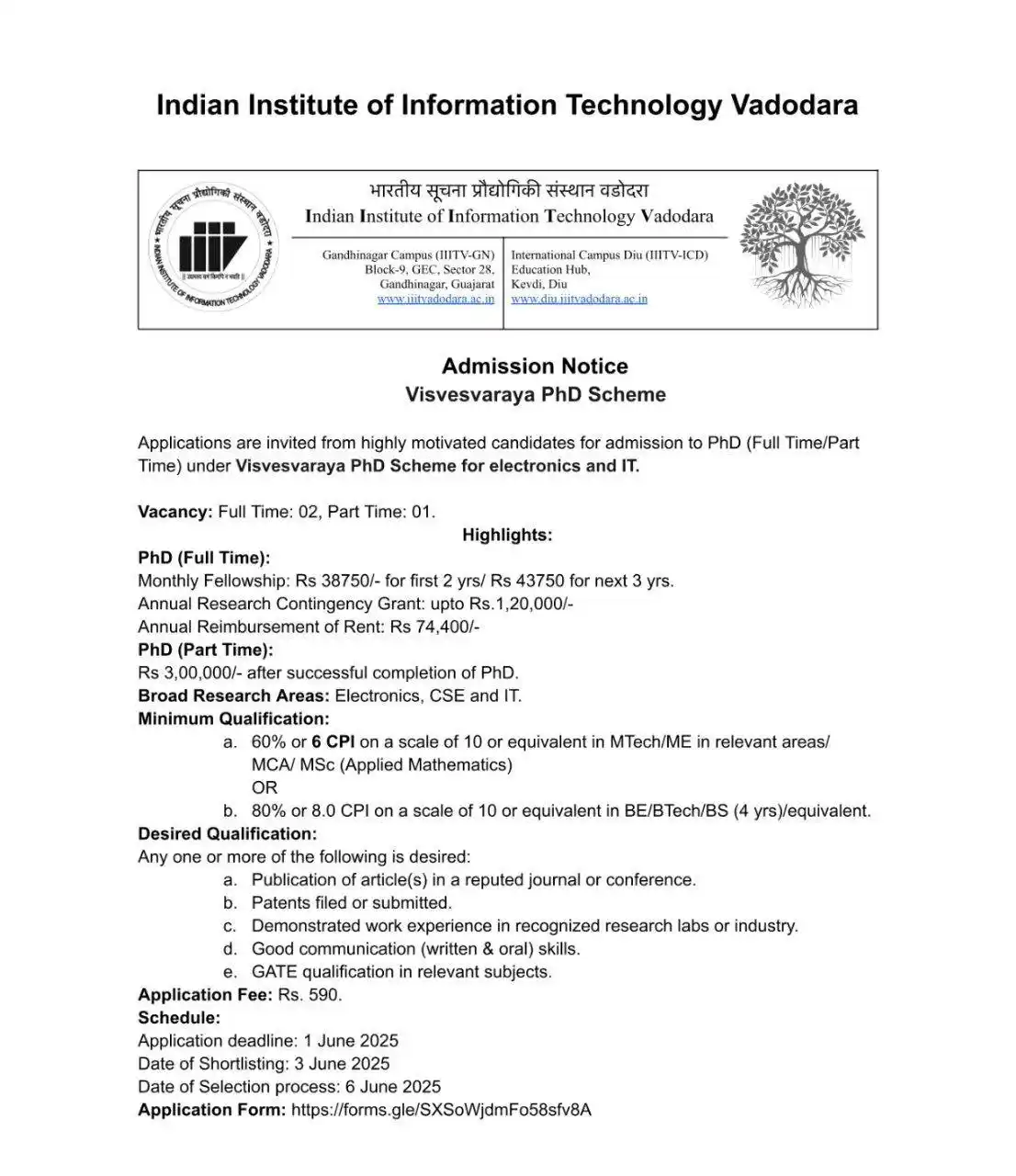 PHD NOTIFICATION ONLY post