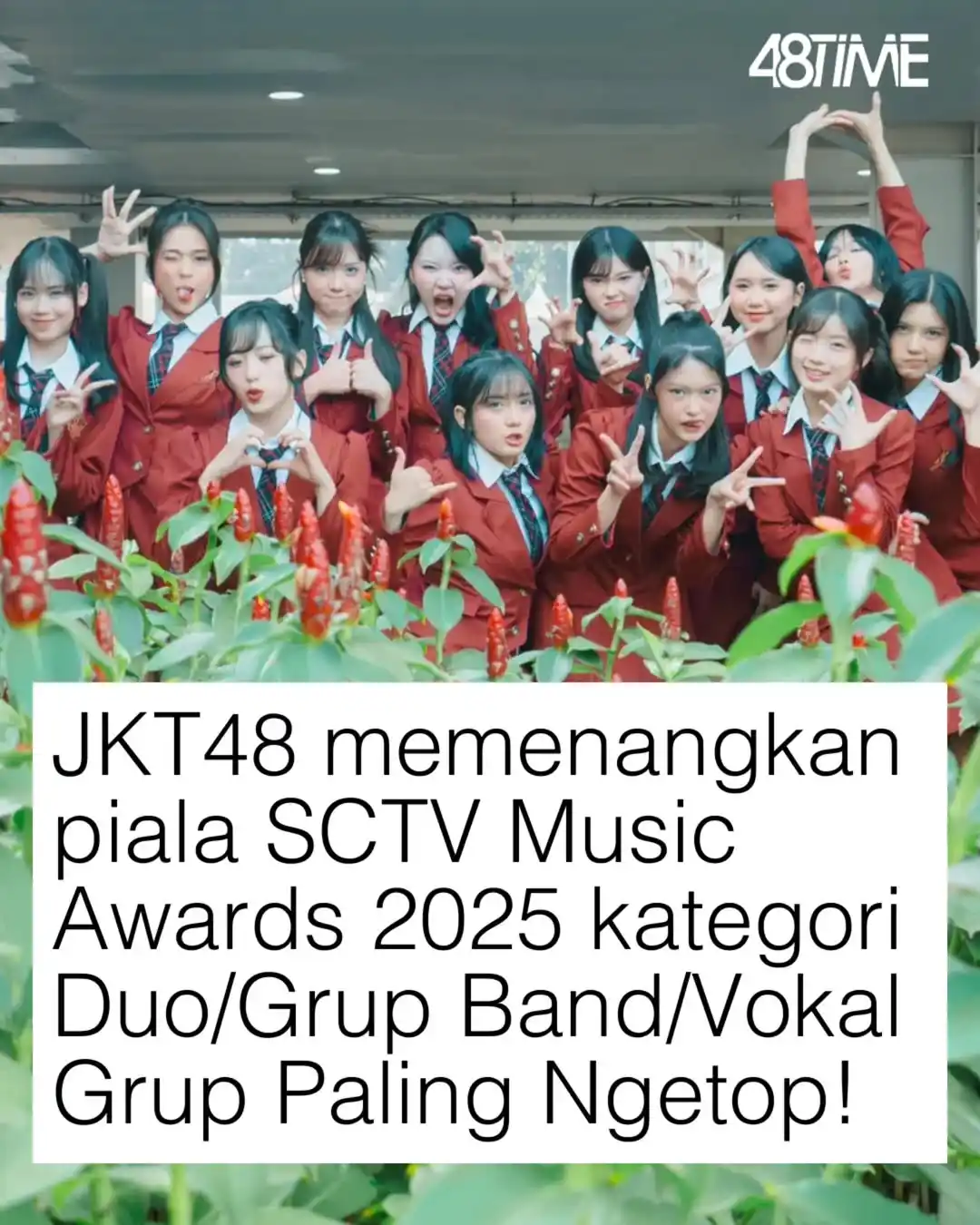 Image from SOLIDARITAS JKT48 OFFICIAL: JKT48 memenangkan piala SCTV Music Awards 2025 kategori Duo/Grup Band/...
