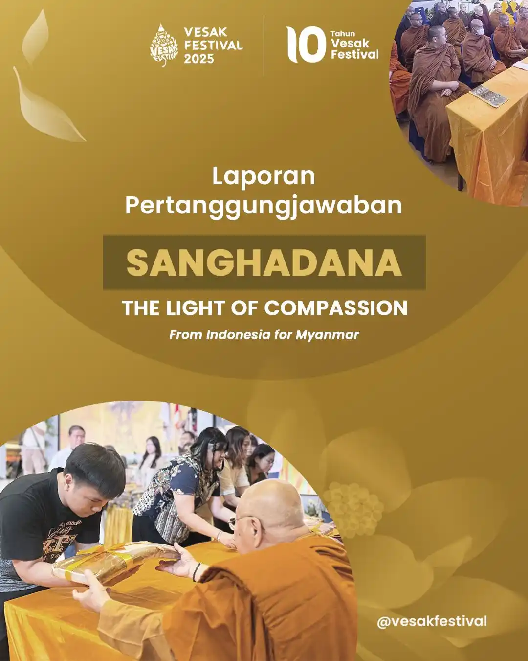 Image from Young Buddhist Association: ✨ LAPORAN PERTANGGUNGJAWABAN SANGHADANA ✨ 🛕 The Light of Compassion f...