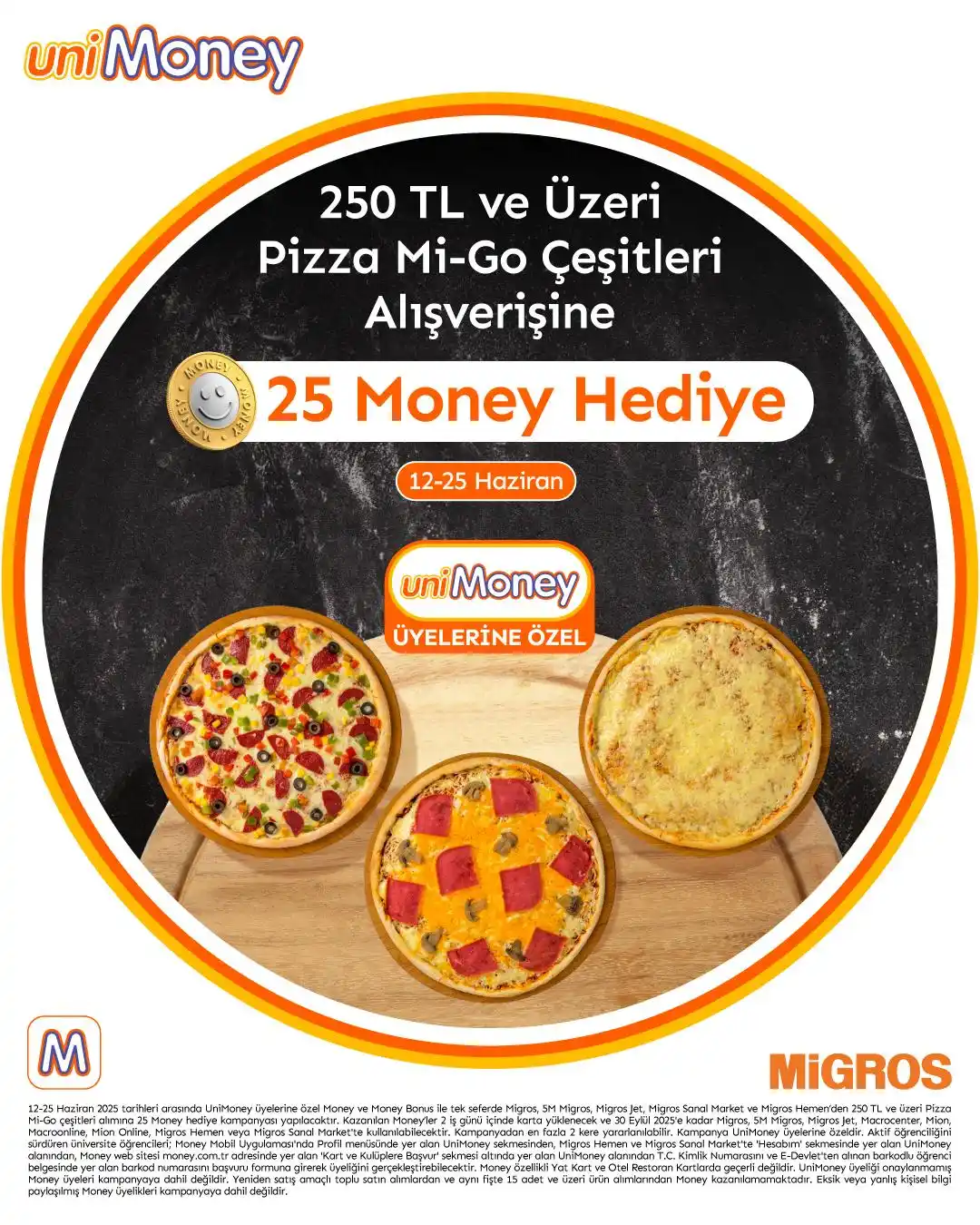 Image from Migros Türkiye: Pizza Keyfini 25 Money Hediye ile Katla! 12 – 15 Haziran tarihleri ar...