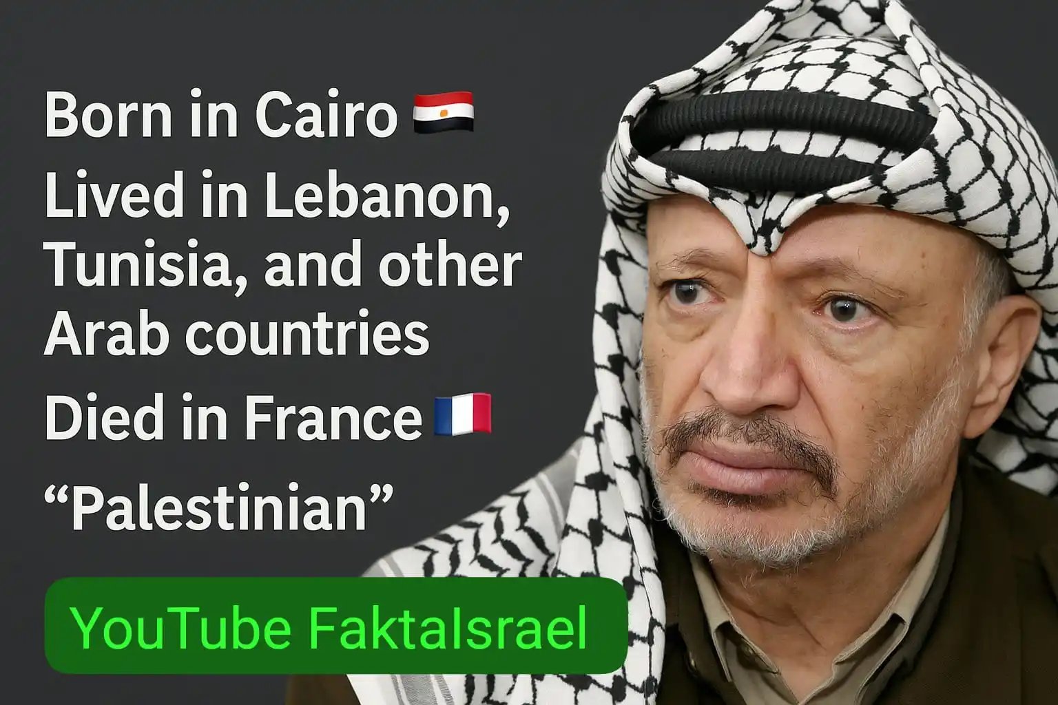 Image from FaktaIsrael: Presiden pertama Palestina Yasser Arafat Lahir di Kairo, kuliah di K...