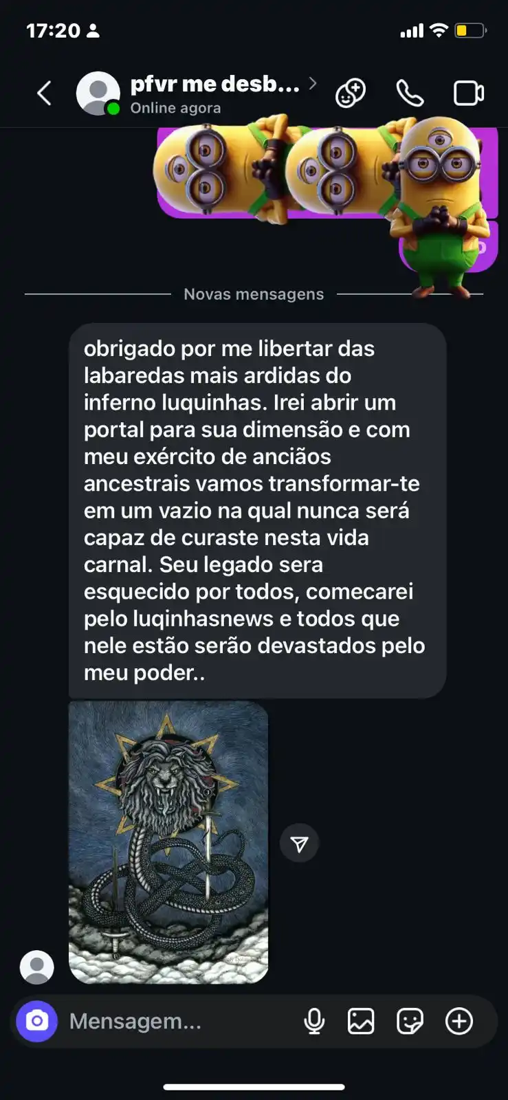 Image from Luquinhas News, Sua fonte de noticias mais rápidas: 🚨 URGENTE: AMEAÇA MÍSTICA PODE ACABAR COM O LUQUINHAS NEWS 🚨 Em um ...