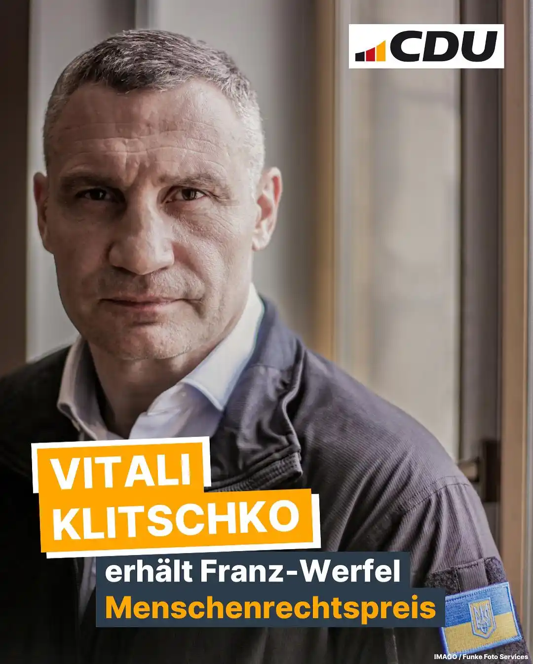 Image from CDU Lippstadt: 🏅 Vitali Klitschko erhält Franz-Werfel-Menschenrechtspreis 2025! De...