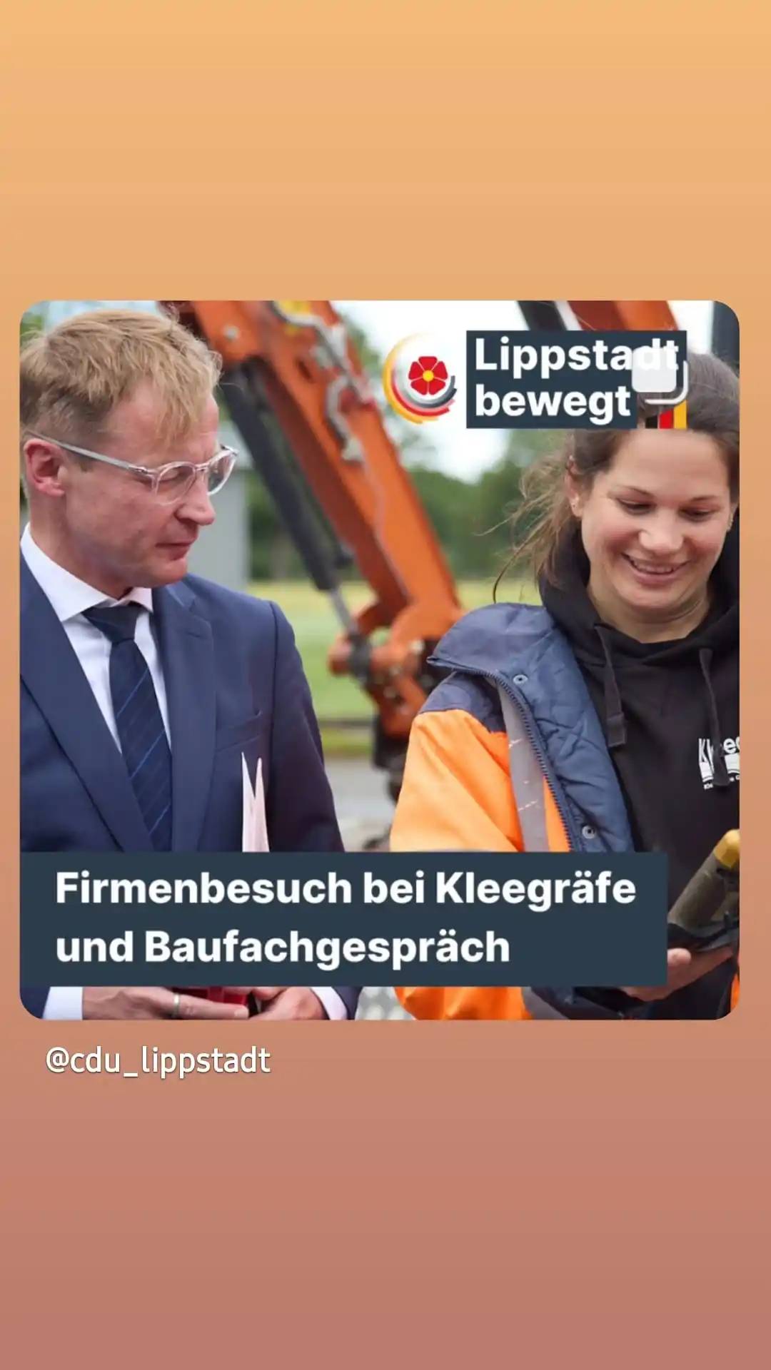 Image from CDU Lippstadt: 🚧👷🏻 Zu einem Unternehmensbesuch bei der Firma Kleegräfe Geotechnik ...