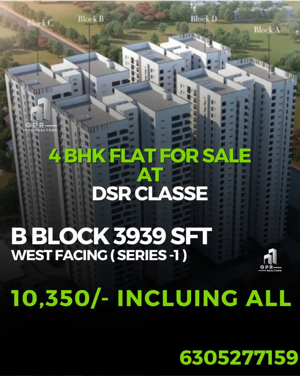 Image from GPR Realtors | LANDLORD - INVESTORS SHARE / HYD: 🏢 4BHK Luxury Flat for Sale @ DSR Classe 📍 Kokapet, Hyderabad ✨ Pro...