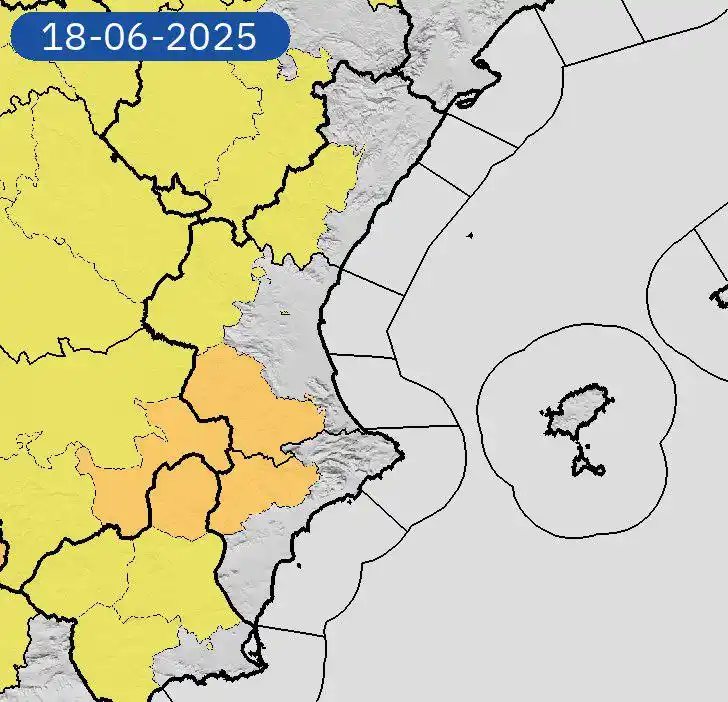 Image from meteontinyent: Afluixa hui un poc la forta calor i per la vesprada tornaran les tempe...