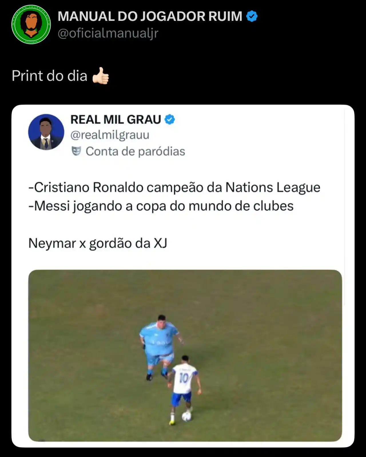 Image from MEMES e FUTEBOL I MANUAL DO JOGADOR RUIM: Aperta o play Neymar 🤣👍🏻...