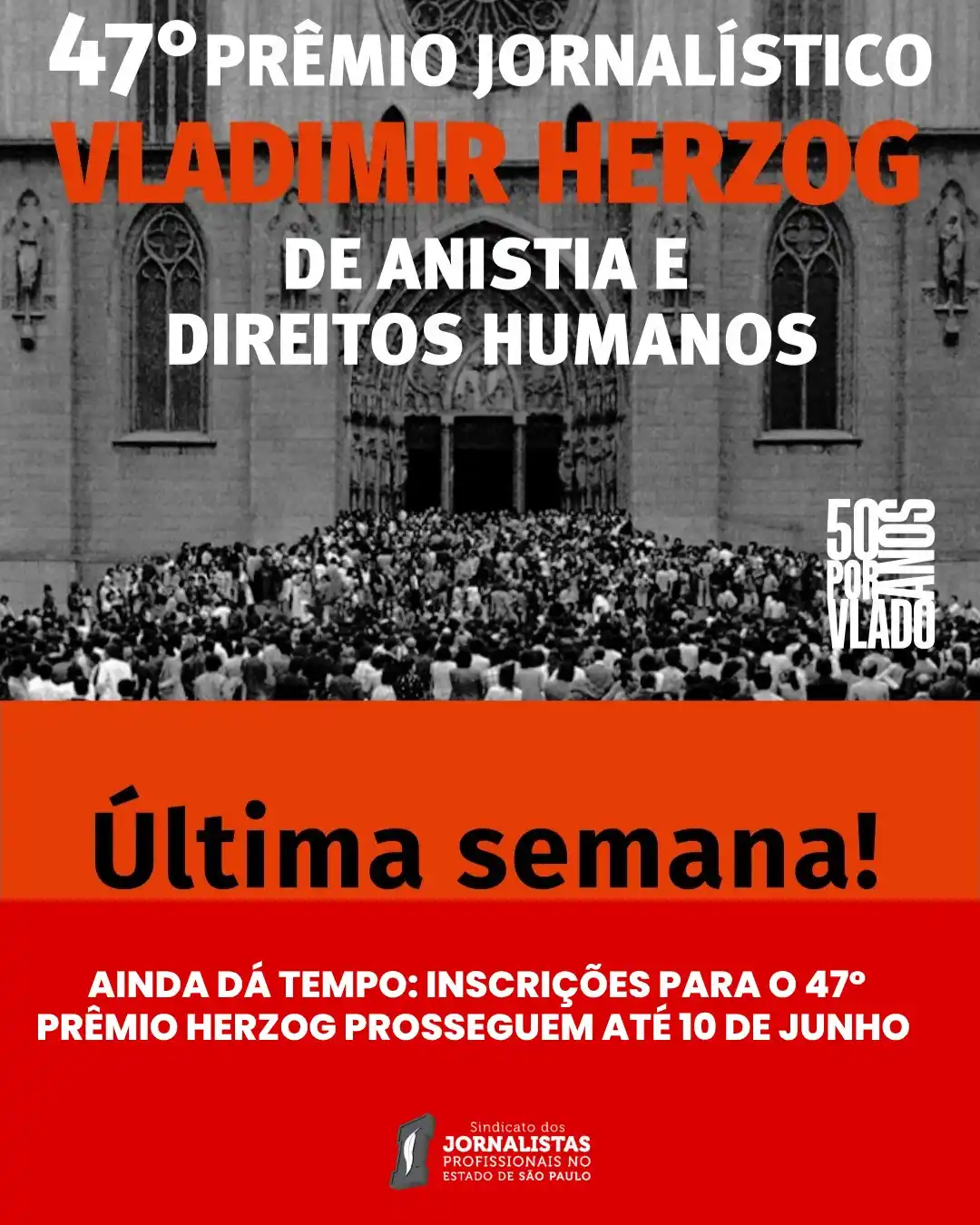 Image from Sindicato dos Jornalistas Profissionais no Estado de São Paulo: 🎖️ As inscrições para a 47ª edição do Prêmio Jornalístico Vladimir He...