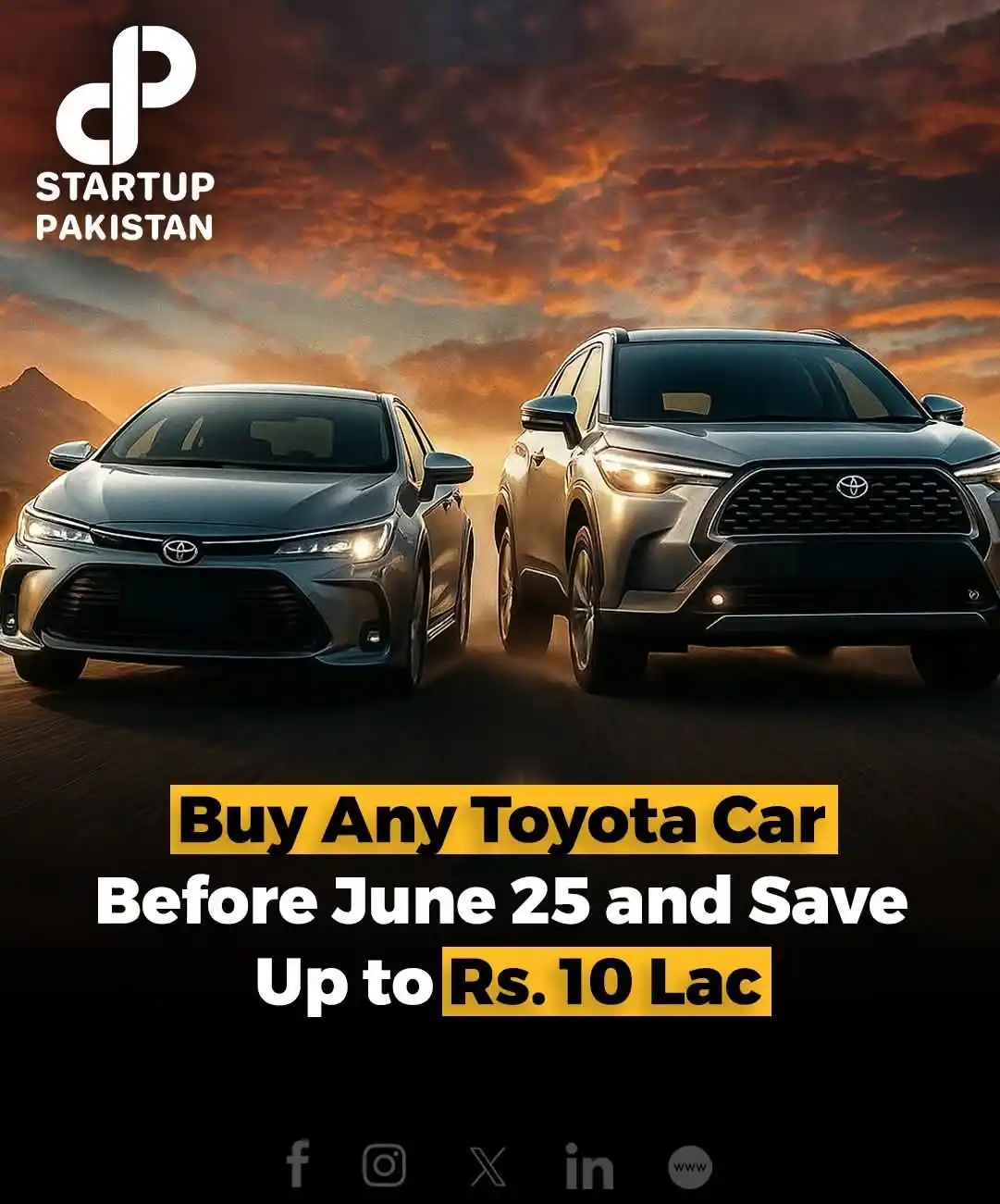 Image from STOCK MARKET with SHEHERYAR BUTT: "Buy Any Toyota Car Before June 25 and Save Up to Rs. 10 Lac" offer: ...