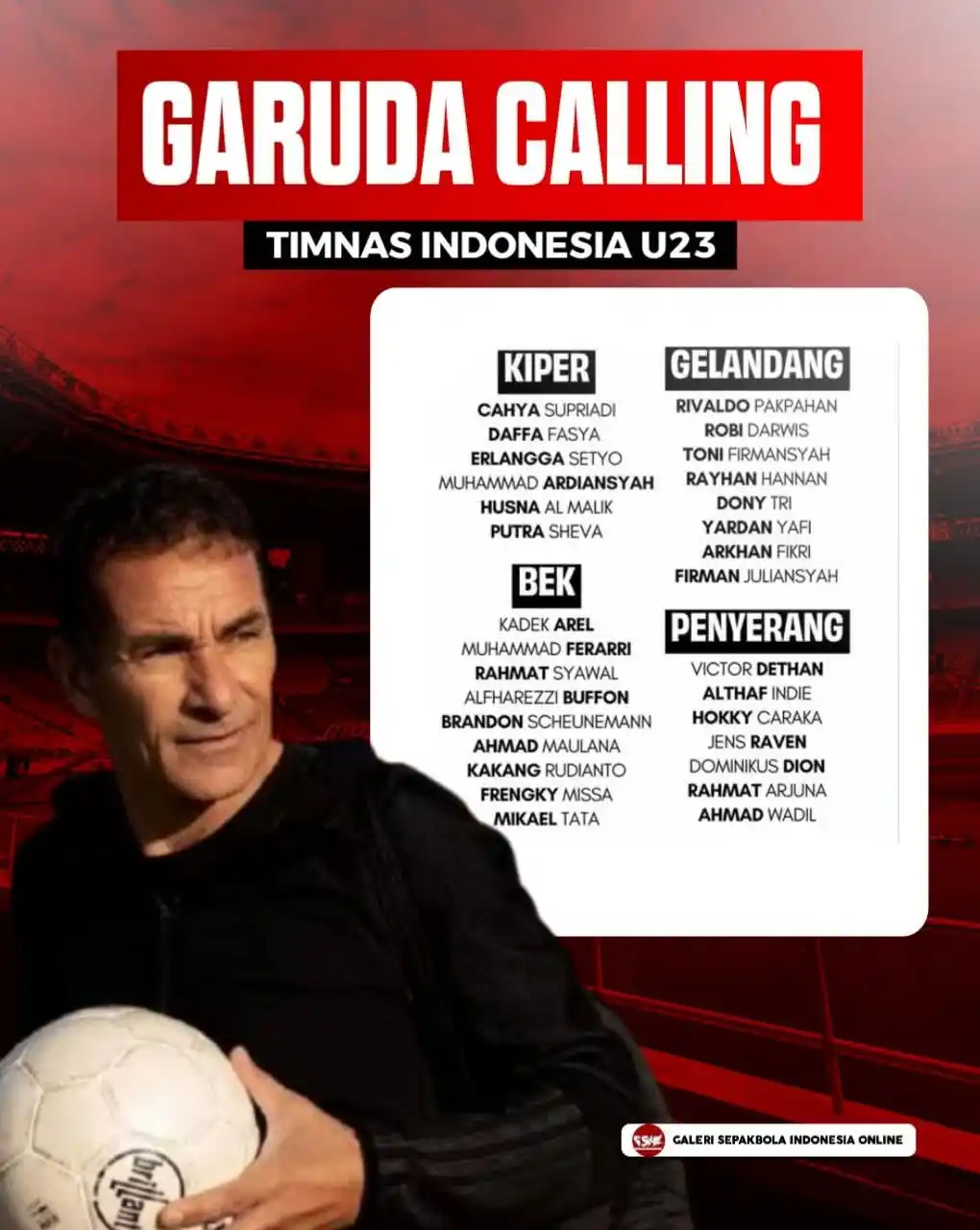 Image from KAPTEN BOLA ©️⚽: 📌 GARUDA U23 CALLING OFFICIAL! Resmi inilah pemain yang akan menjal...
