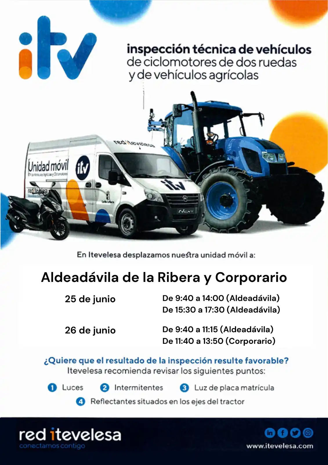 Image from Aldeadávila De La Ribera: 🟡 INFORMACIÓN: Os recordamos que Grupo ITEVELESA pondrá a disposición...