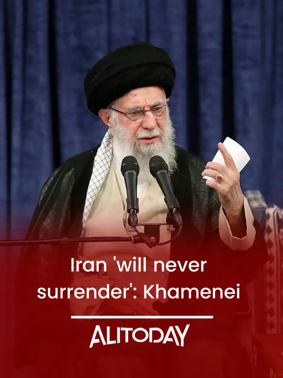 Image from Alitoday: 🇮🇷 Iran's Supreme Leader Speaks Out Ayatollah Khamenei warns against...