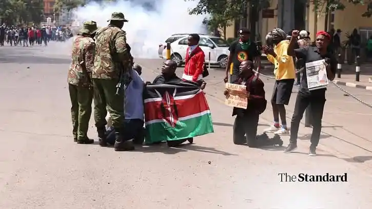 Image from Reality 24: 🔴🇰🇪 Kenya : De vi0lentes émeutes ont éclaté à Nairobi après la m0rt...
