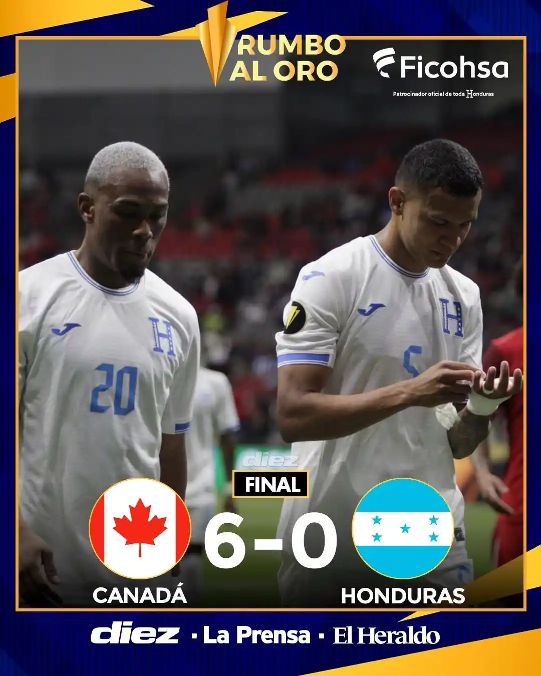 Image from Diario La Prensa: ¡La media docena!🥶⚽️ Honduras cae por goleada ante Canadá y comienza ...