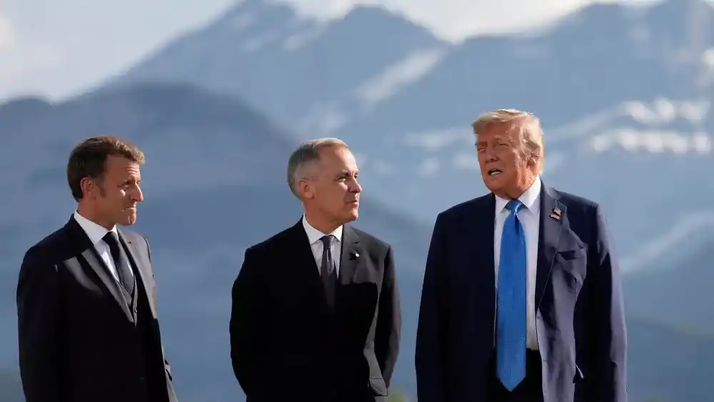 Image from VRT NWS: Amerikaans president Donald Trump heeft de G7-top, de jaarlijkse bijee...