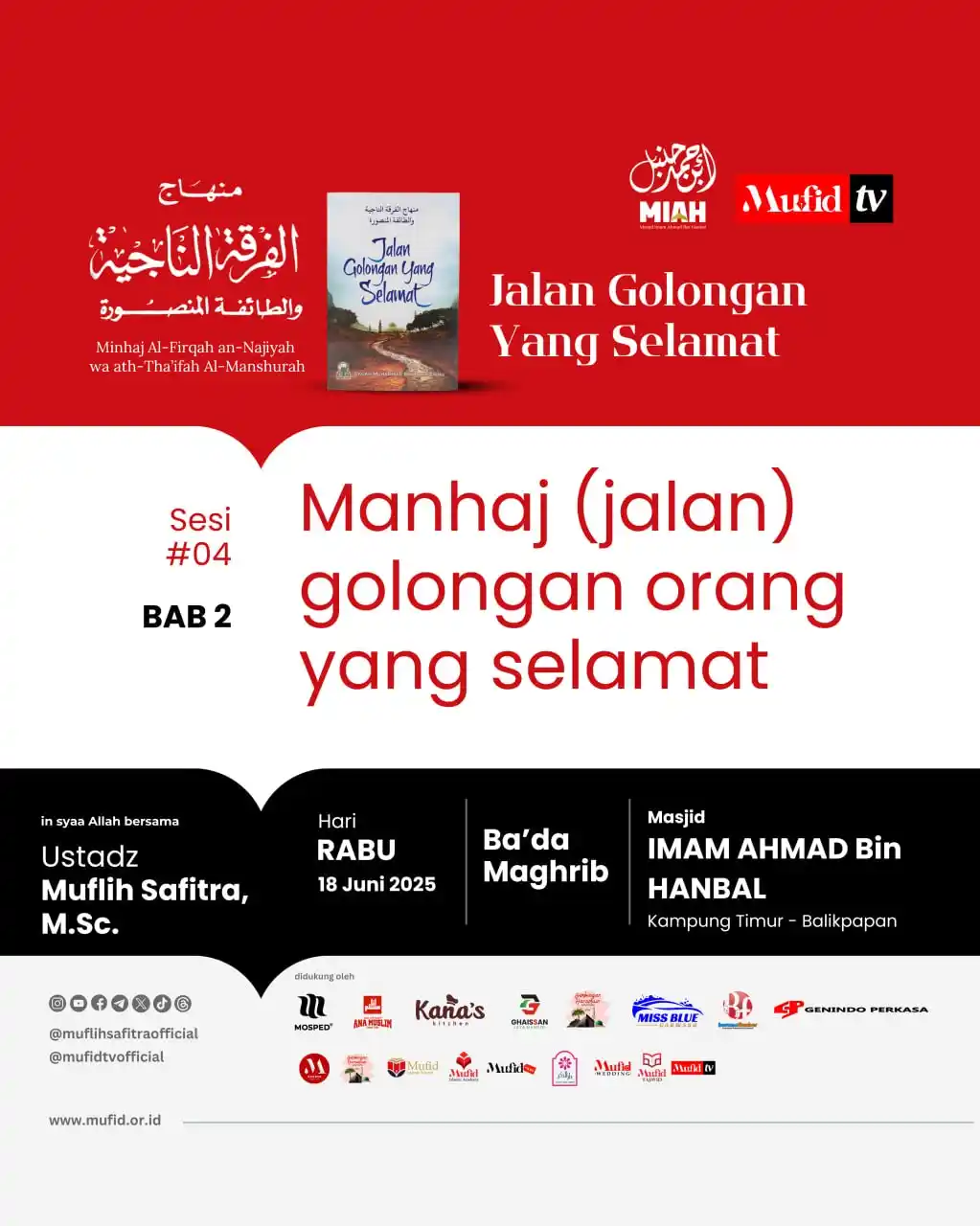 Image from ๐๐ฎ๐๐ฅ๐ข๐ก ๐๐๐๐ข๐ญ๐ซ๐: Aqidah yang lurus itu adalah kunci untuk masuk surga. Yuk ngaji kitab ...