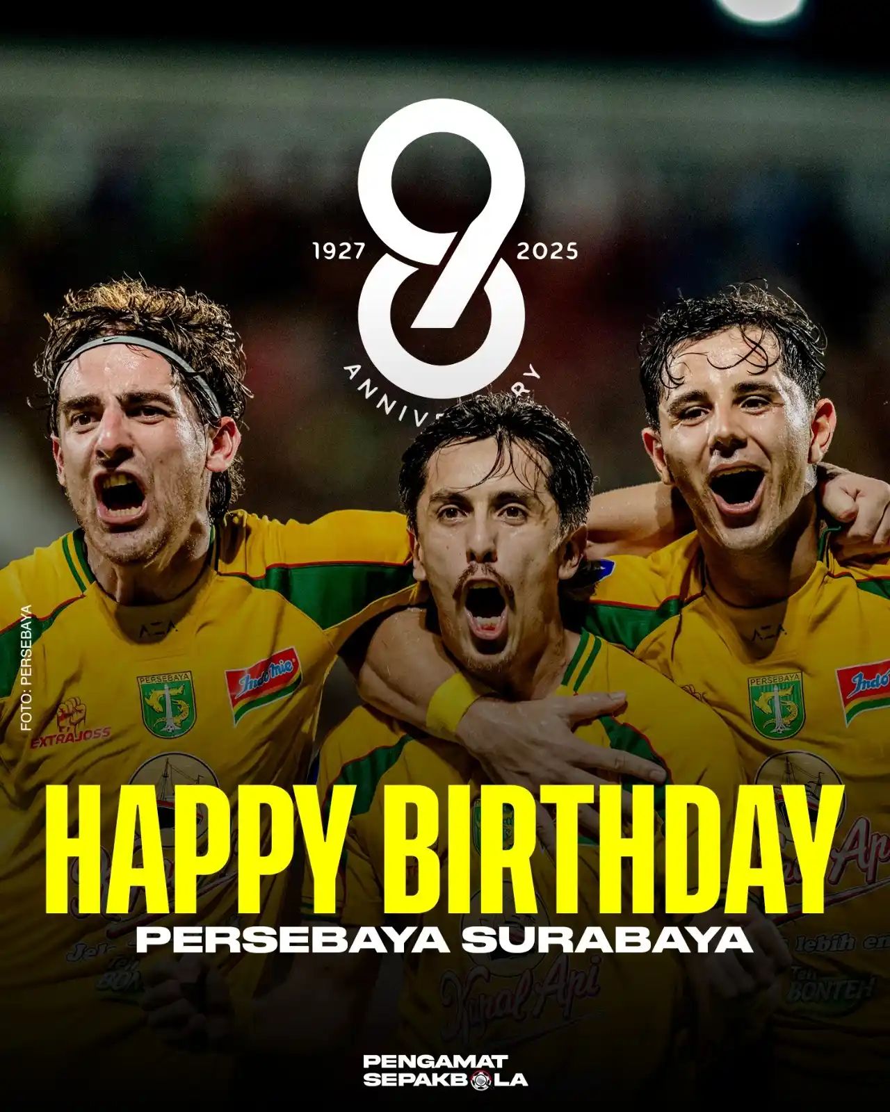 Image from Pengamat Sepakbola: HBD PERSEBAYA Selamat ulang tahun Persebaya Surabaya ke-98 Semoga sem...