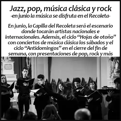 Image from Palermo Mío: Jazz, pop, música clásica y rock en El Recoleta de viernes a domingos ...