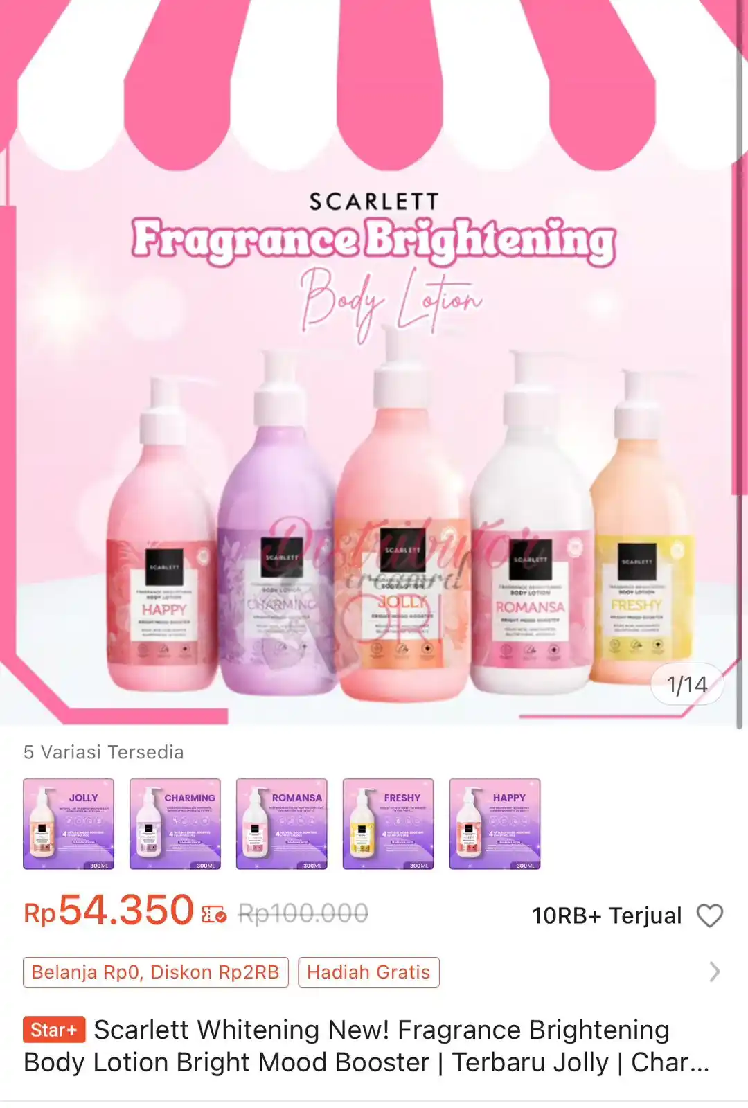 Image from DISKONAN PROMO SHOPEE👛 RACUN SHOPEE🎀 PROMO BELANJA ONLINE 🛒: Scarlett  https://s.shopee.co.id/7KlLJiUCB3?share_channel_code=2...