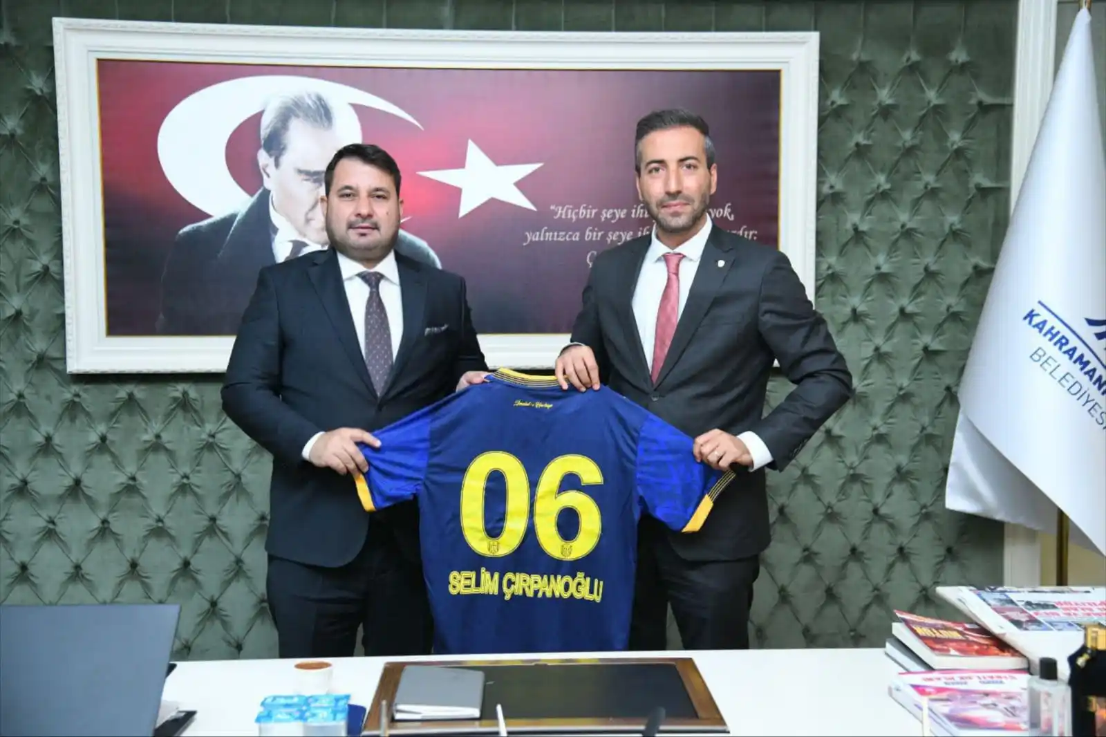 Image from Kahramankazan Belediyesi : Başkanımız Sn. Selim ÇIRPANOĞLU Ankaragücü Başkanı Sn. Gazi Ercüment T...