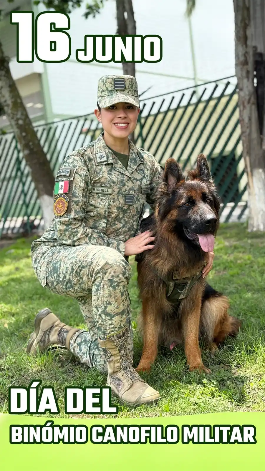 Image from Secretaría de la Defensa Nacional: ¡Día del Binomio Canófilo Miliar! El <a class="text-blue-500 hover:un...