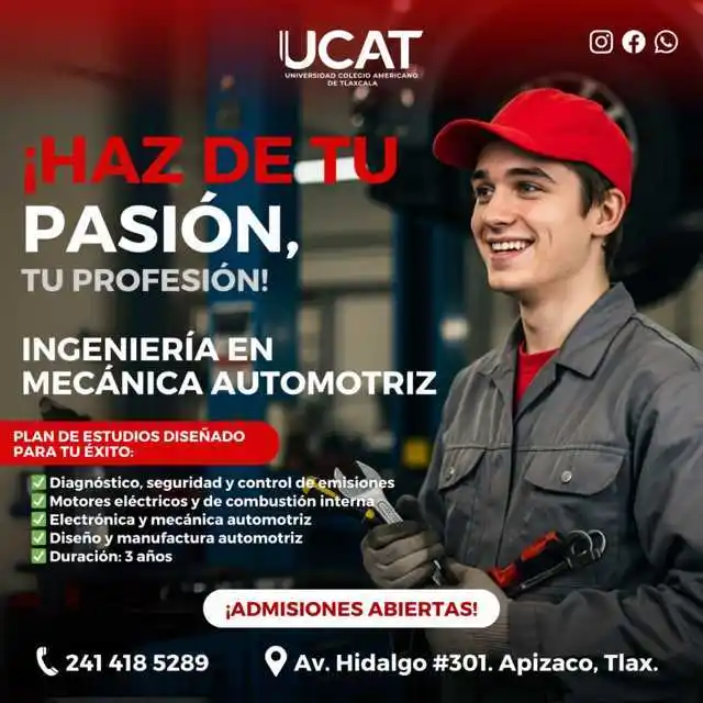 Image from Periódico Econsulta Tlaxcala: INGENIERÍA EN MÉCANICA AUTOMOTRIZ ¡Las inscripciones ya están abiertas...