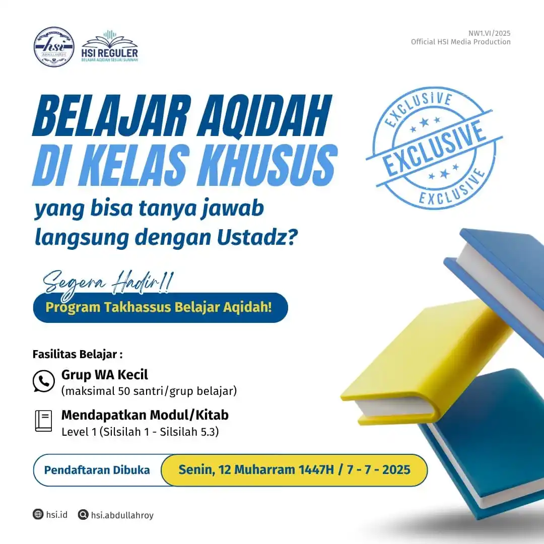 Image from HSI AbdullahRoy: •┈┈┈•◈◉◉◈•┈┈┈• *PROGRAM BELAJAR AQIDAH -TAKHASSUS* •┈┈┈•◈◉◉◈•┈┈┈• _Ma...