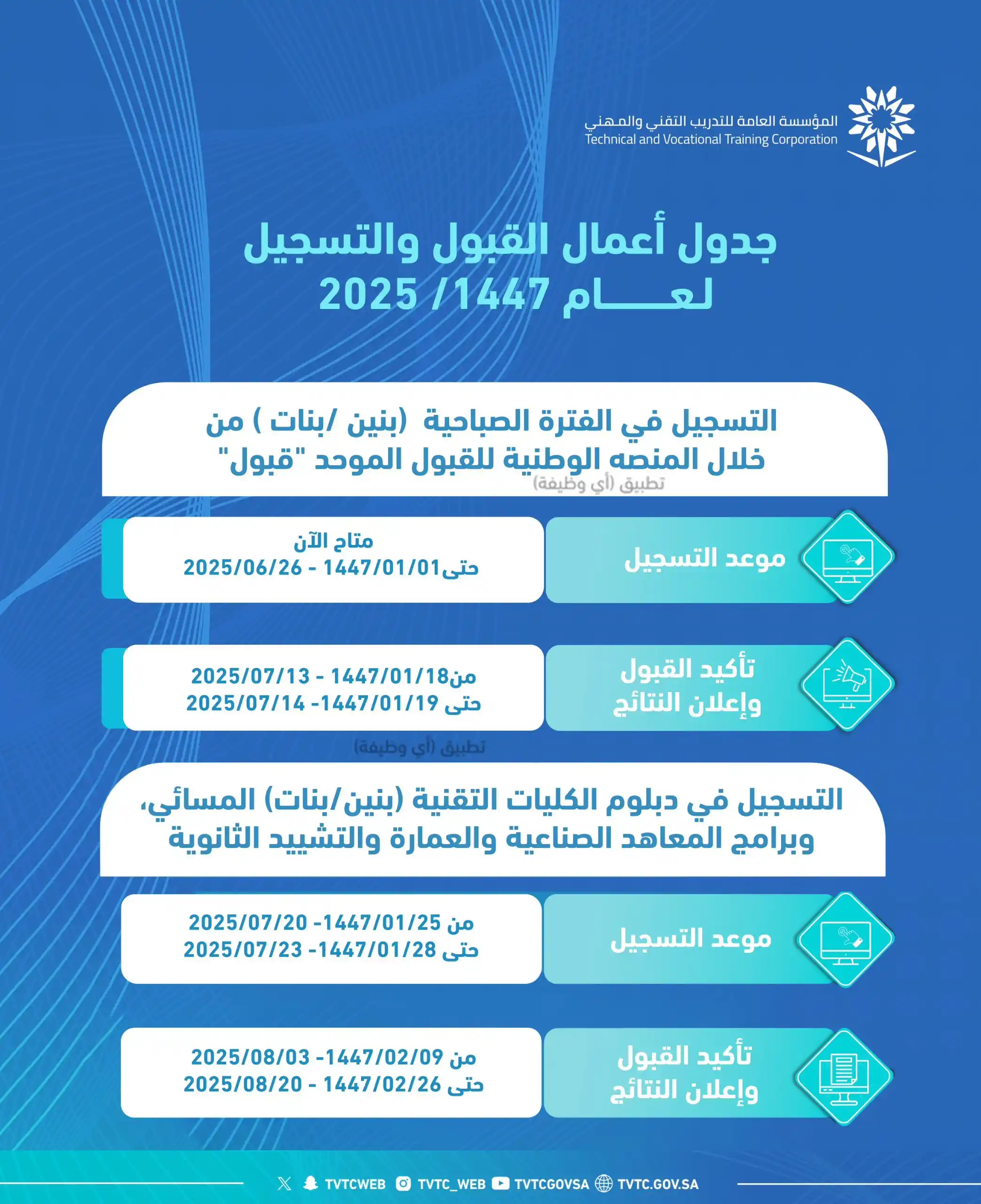 Image from وظائف | أي وظيفة: *(🔴) رسميًا (الكليات التقنية) في جميع مناطق المملكة 🇸🇦:* ⭐️ تعلن م...