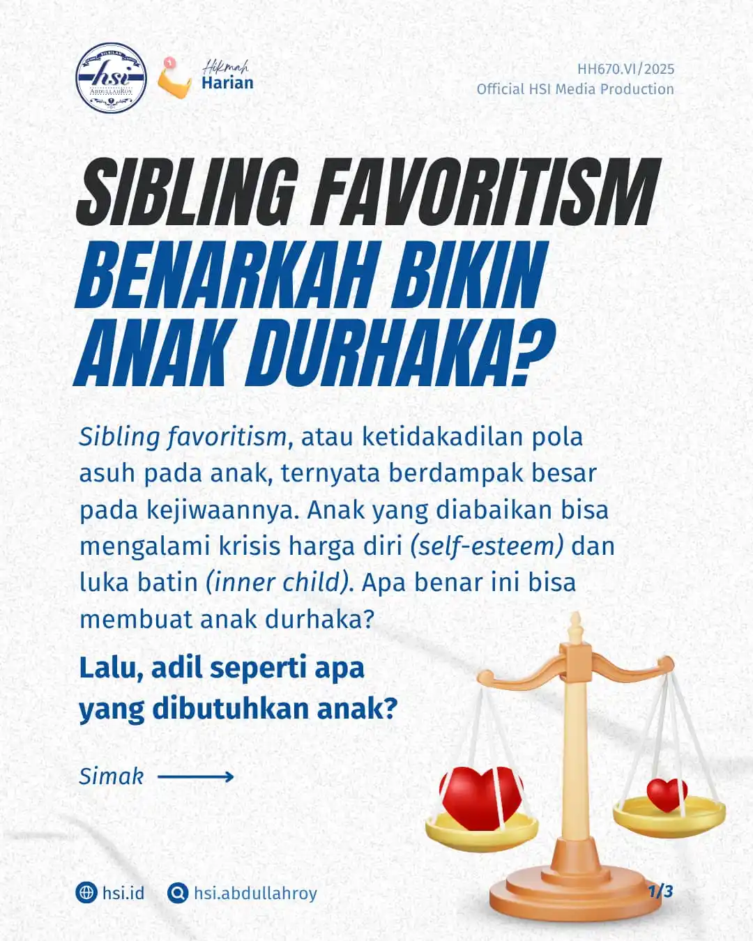 Image from HSI AbdullahRoy: Sebagai orang tua, kita pasti pernah khilaf, pernah kurang adil, atau ...