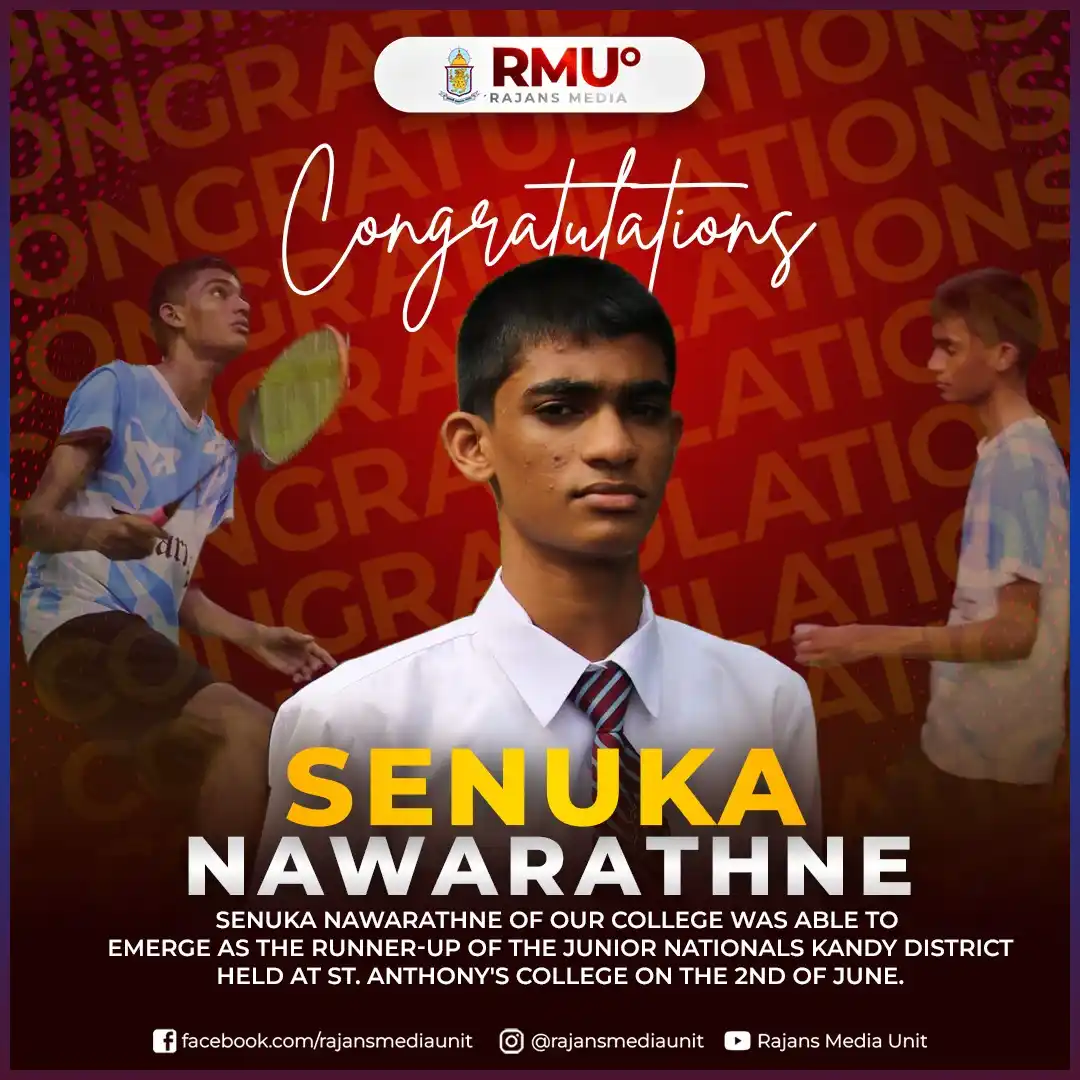 Image from Dharmaraja College: Congratulations !  Senuka Nawarathne of our college was able to emerge...
