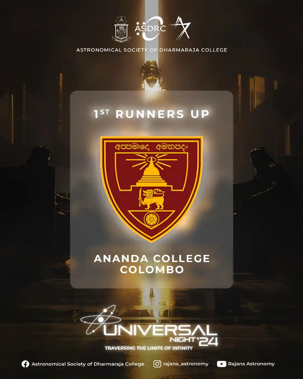 Image from Dharmaraja College: Congratulations to the 1st Runners Up of the All Island Interschool As...
